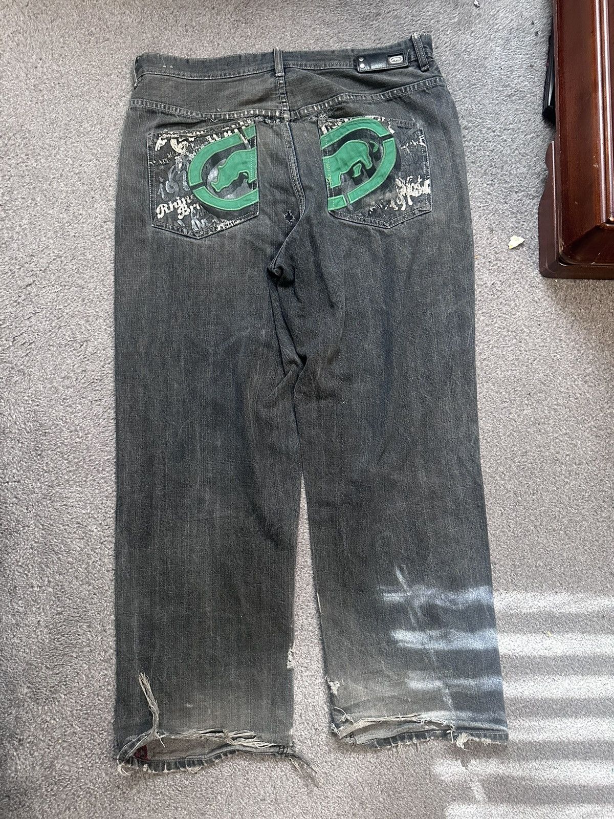 Ecko Unltd. × Vintage Baggy patchwork y2k Ecko jeans Size US 36 / EU 52 - 1 Thumbnail