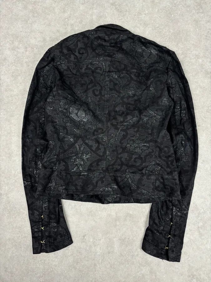 Roberto Cavalli 2000s Roberto Cavalli Black Obscure Damask Jacket Size M / US 6-8 / IT 42-44 - 5 Thumbnail