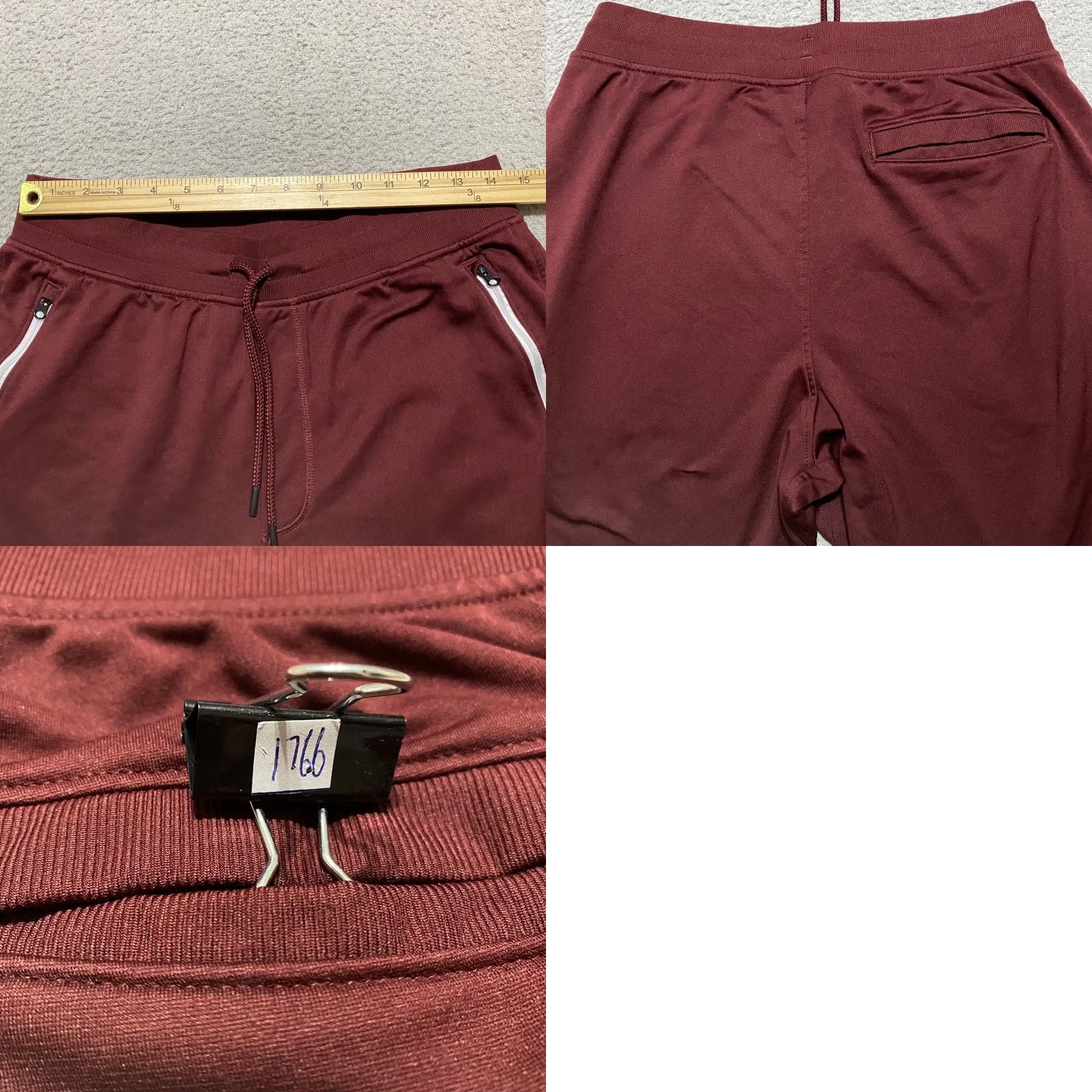 Under Armour Under Armour Pants Mens LT Tall Red Joggers Loose Tapered Drawstring Zip Pockets Size US 33 - 8 Thumbnail