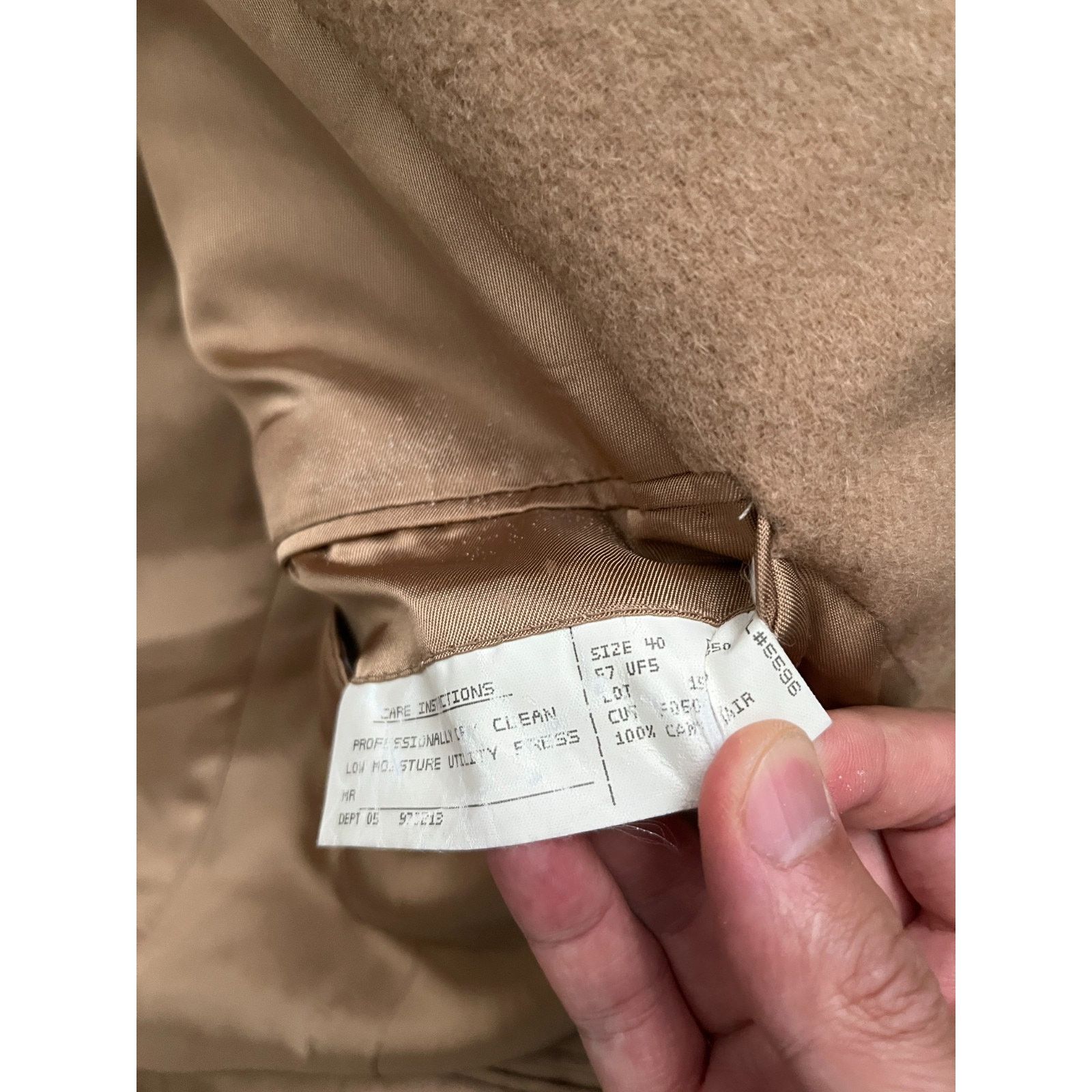 Polo Ralph Lauren VTG Polo Ralph Lauren Blazer Mens 40R Tan Camel Hair Size 40R - 4 Thumbnail
