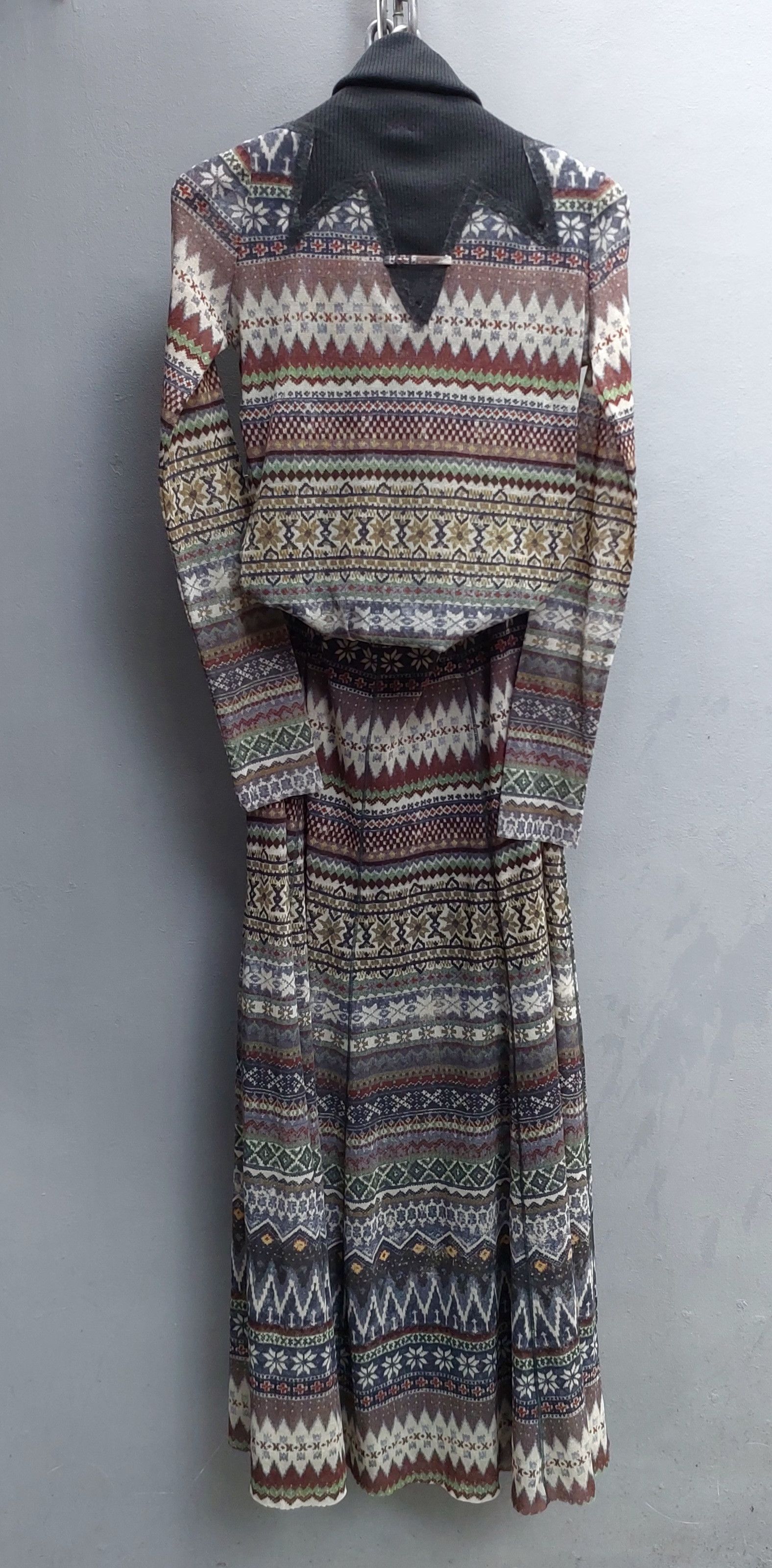 Jean Paul Gaultier Jean Paul Gaultier Tribal Print Mesh Top and Skirt Set Size XL / US 12-14 / IT 48-50 - 5 Thumbnail