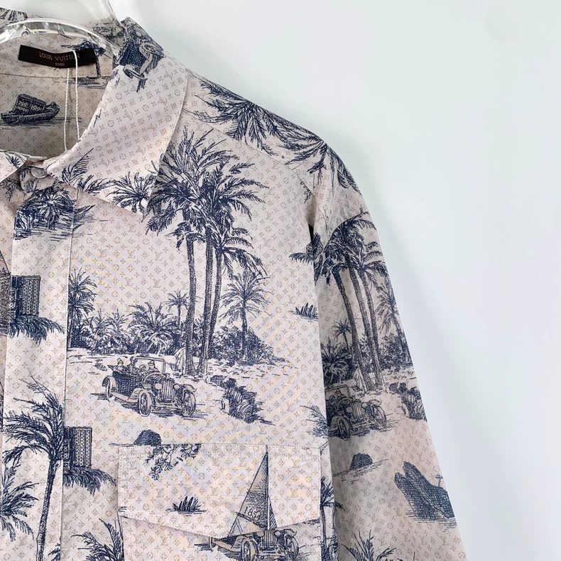Louis Vuitton Louis Vuitton Color-block palm tree logo full-print cotton Size US XL / EU 56 / 4 - 3 Thumbnail