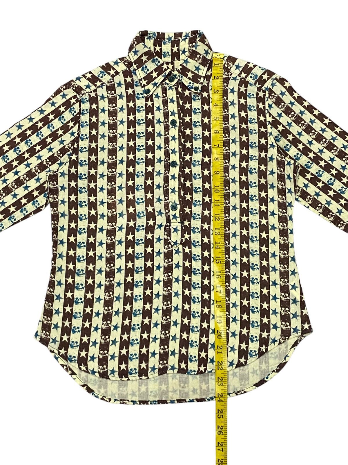 Hysteric Glamour × Japanese Brand Hysteric Glamour Skull Fullprint Haif Button Ups Size S / US 4 / IT 40 - 15 Thumbnail
