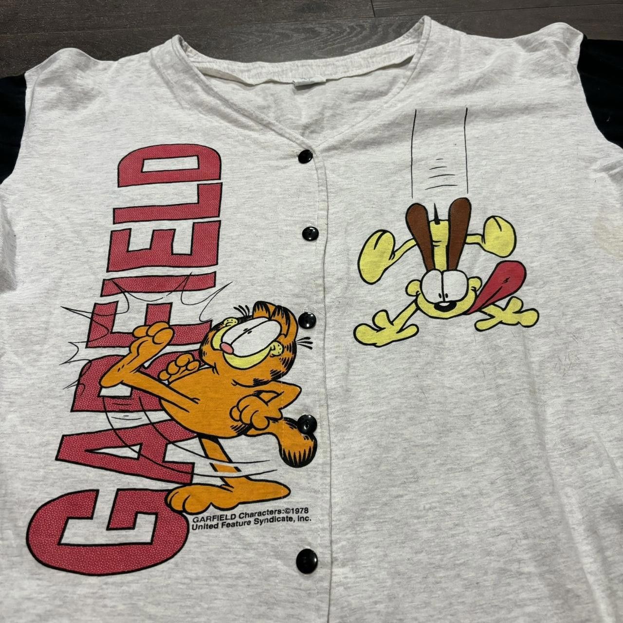 Designer vintage Garfield button up baseball jersey 90s L Size US L / EU 52-54 / 3 - 2 Thumbnail