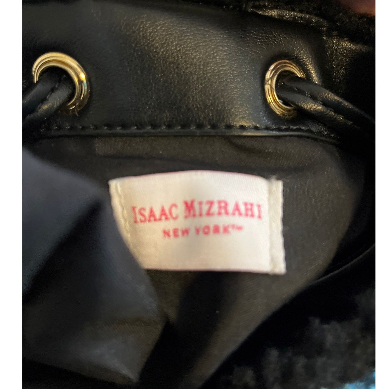Isaac Mizrahi Isaac Mizrahi Black Faux fur Leather Hobo Bucket Bag Size ONE SIZE - 11 Thumbnail