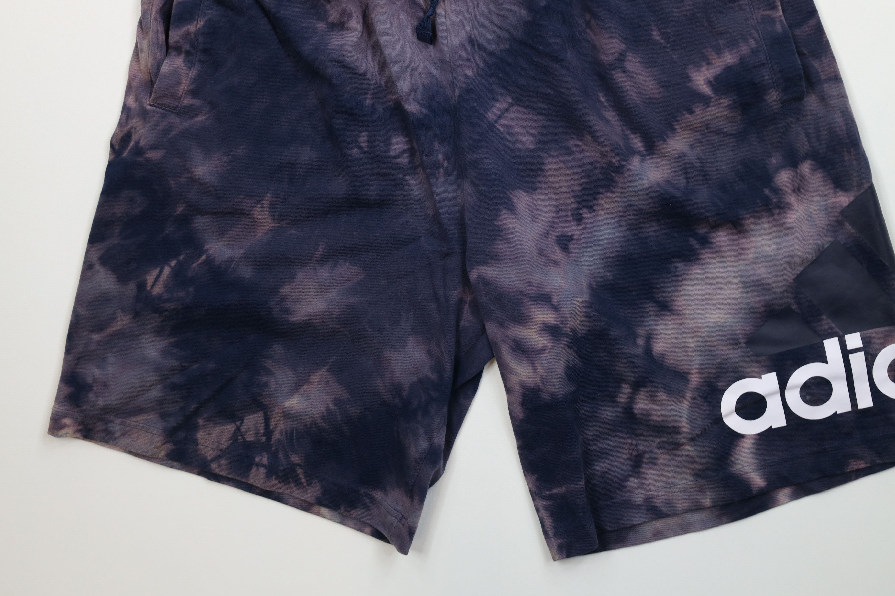 Adidas Vintage Y2K Adidas Big Logo Acid Wash Sweatpants Shorts Blue Size US 36 / EU 52 - 4 Thumbnail