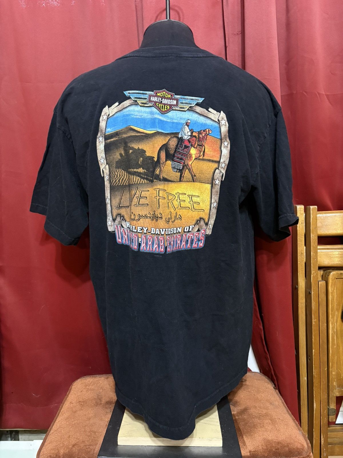 Harley Davidson Vintage Harley Davidson Shirt United Emirates Biker Grail Size US XXL / EU 58 / 5 - 3 Thumbnail