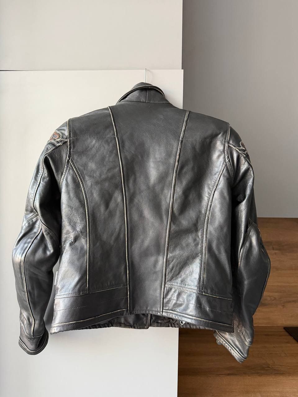 Vintage Halvarssons Vintage Real Leather Moto Biker Jacket 8710AC Size XS / US 0-2 / IT 36-38 - 8 Thumbnail
