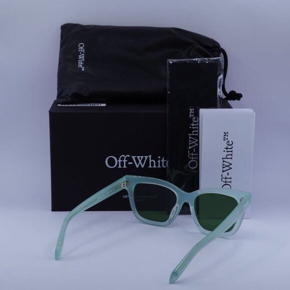 Off-White Off-White OERI143 LINCOLN 5355 Sunglasses Sage Square Frame Size ONE SIZE - 10 Thumbnail