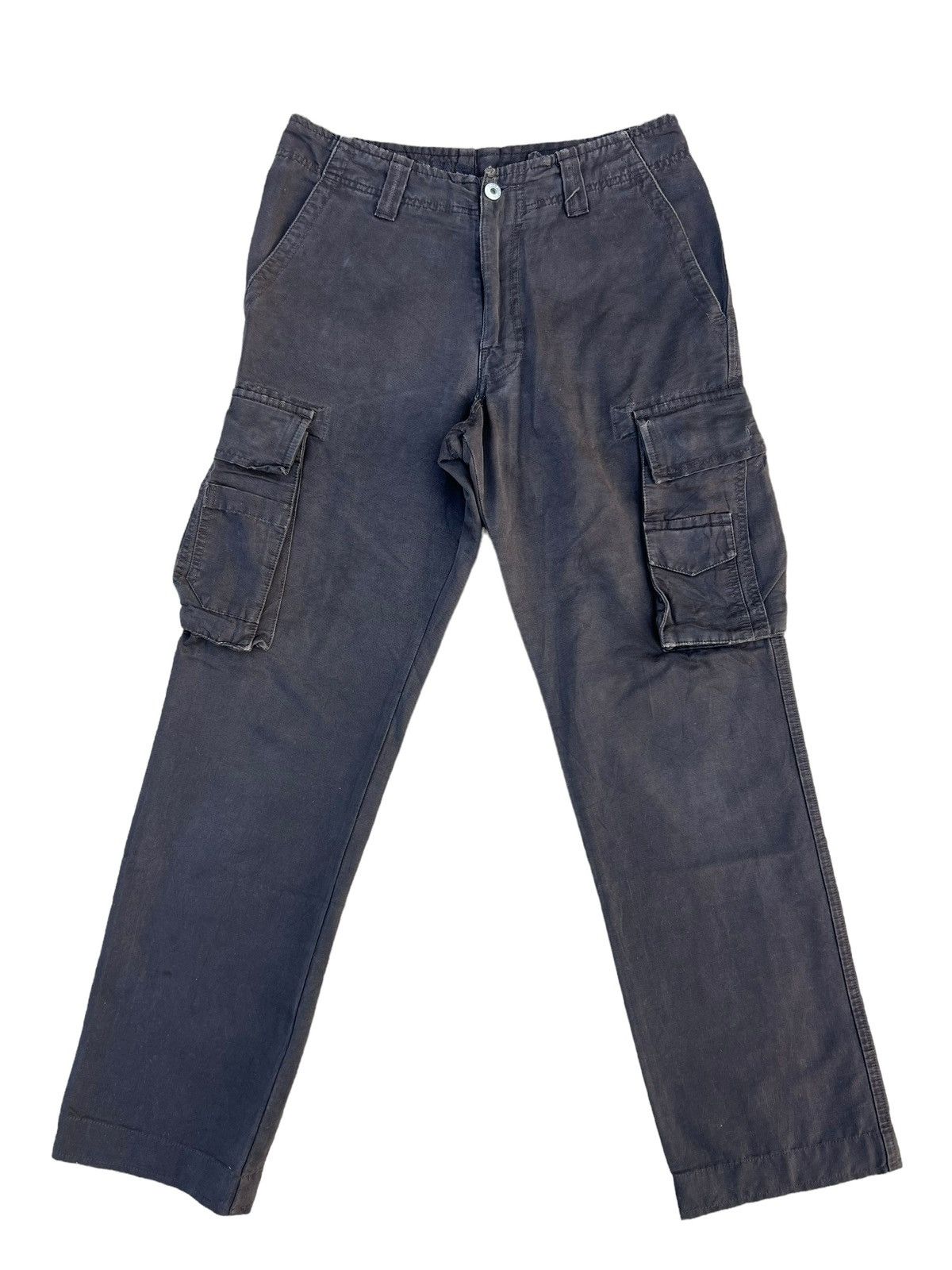 J.W. Brine J.w. Brine Italy Waxed Dark Brown Cargo Trouser Size US 29 - 1 Thumbnail