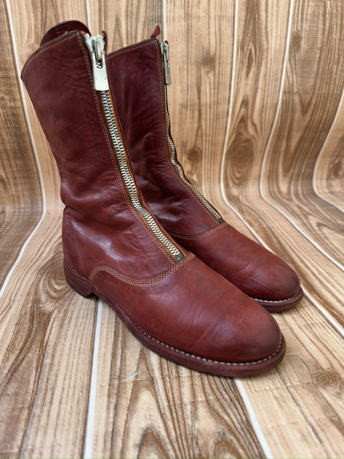 Guidi Guidi 310 Front-zip Soft Horse Leather Boots Size US 6.5 / IT 36.5 - 3 Thumbnail