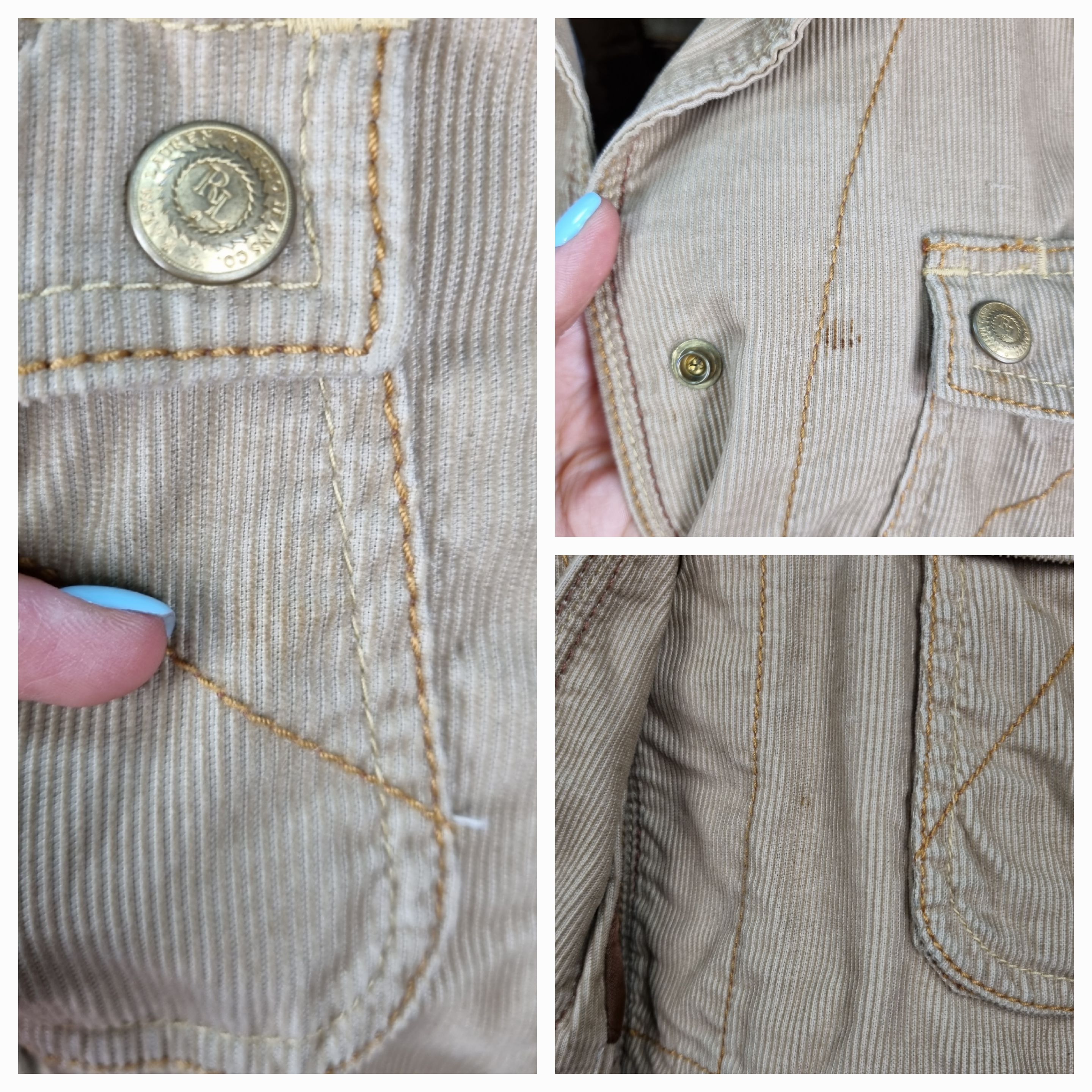 Polo Ralph Lauren × Ralph Lauren Ralph Lauren Corduroy Military Style Blazer Light Jacket Size L / US 10 / IT 46 - 10 Thumbnail