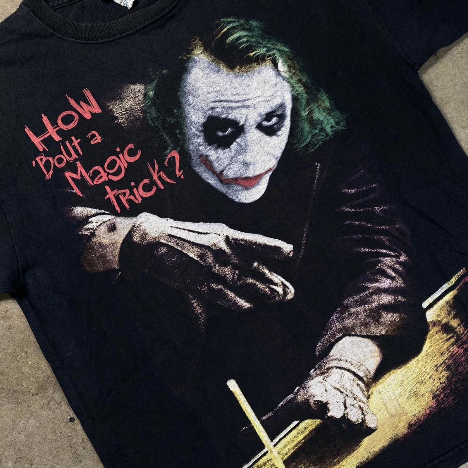 Other 2008 Dark Knight Joker "How Bout a Magic Trick?" T-Shirt Size US M / EU 48-50 / 2 - 2 Thumbnail
