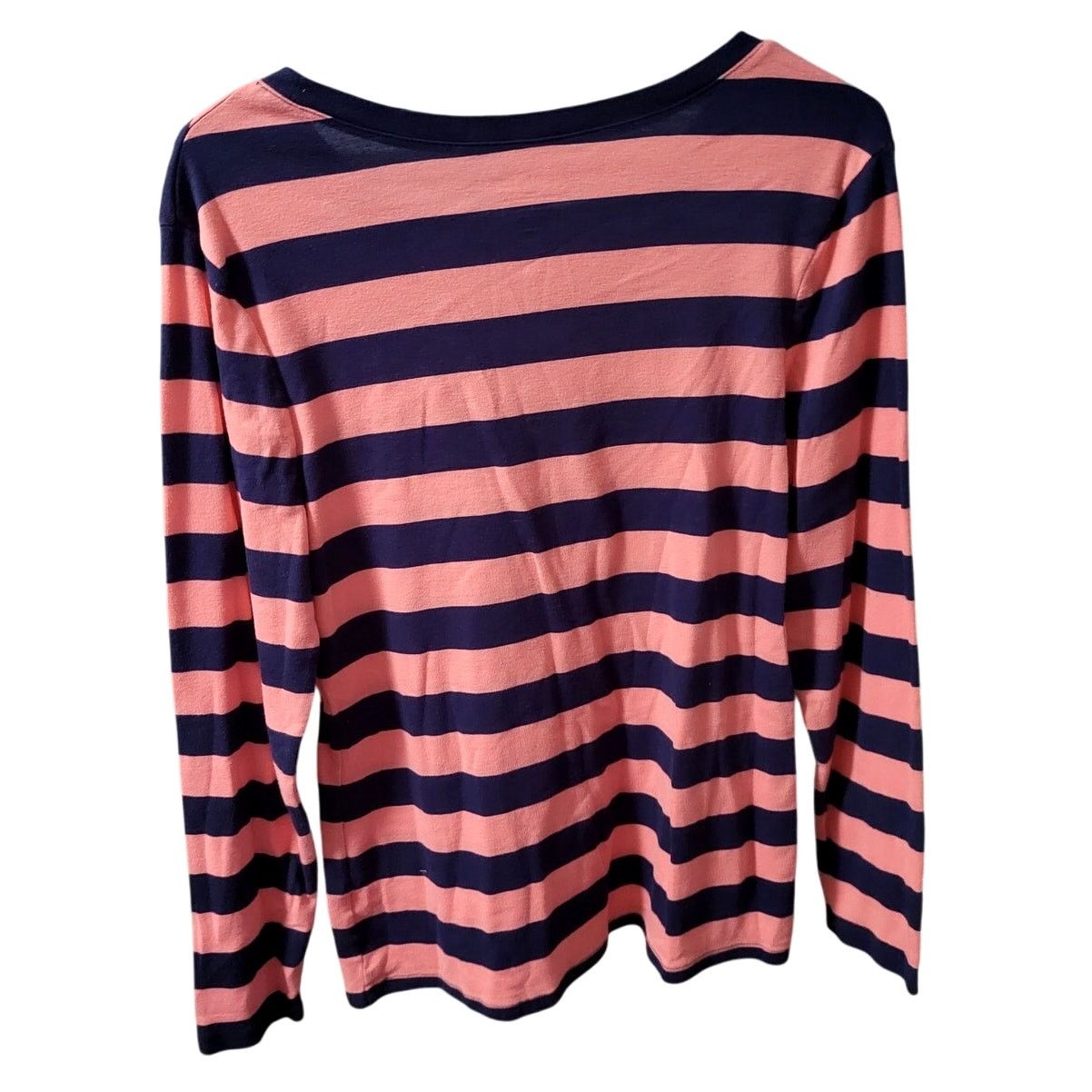 Old Navy Old Navy Coral & Navy Perfect Crew Long Sleeve Shirt - XL Size XL / US 12-14 / IT 48-50 - 2 Thumbnail