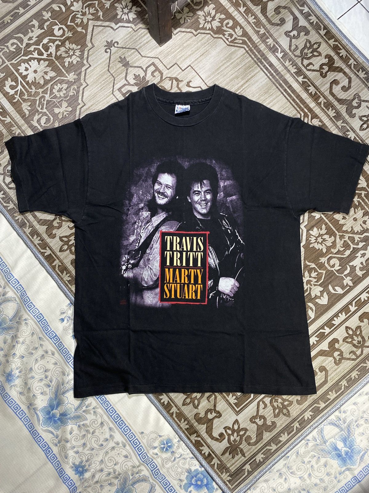 Vintage 90s Travis Tritt & Marty Stuart No Hats Tour cr 1992 Size US XL / EU 56 / 4 - 1 Thumbnail