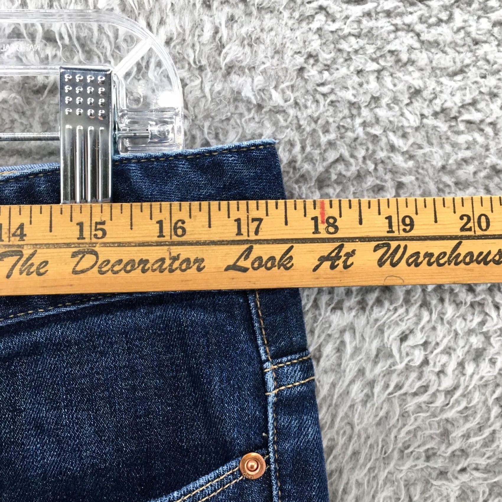 Denime 1960 Perfect Bootcut Jeans Womens 30 Regular Blue Dark Wash Denim Mid Rise Zip Fly Jeans Ladies Menopause? Size 30" / US 8 / IT 44 - 5 Thumbnail