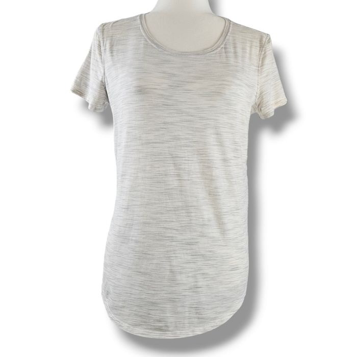 Lululemon Lululemon Love Crewneck T-Shirt Sz. 10 Space Dye Grey White
