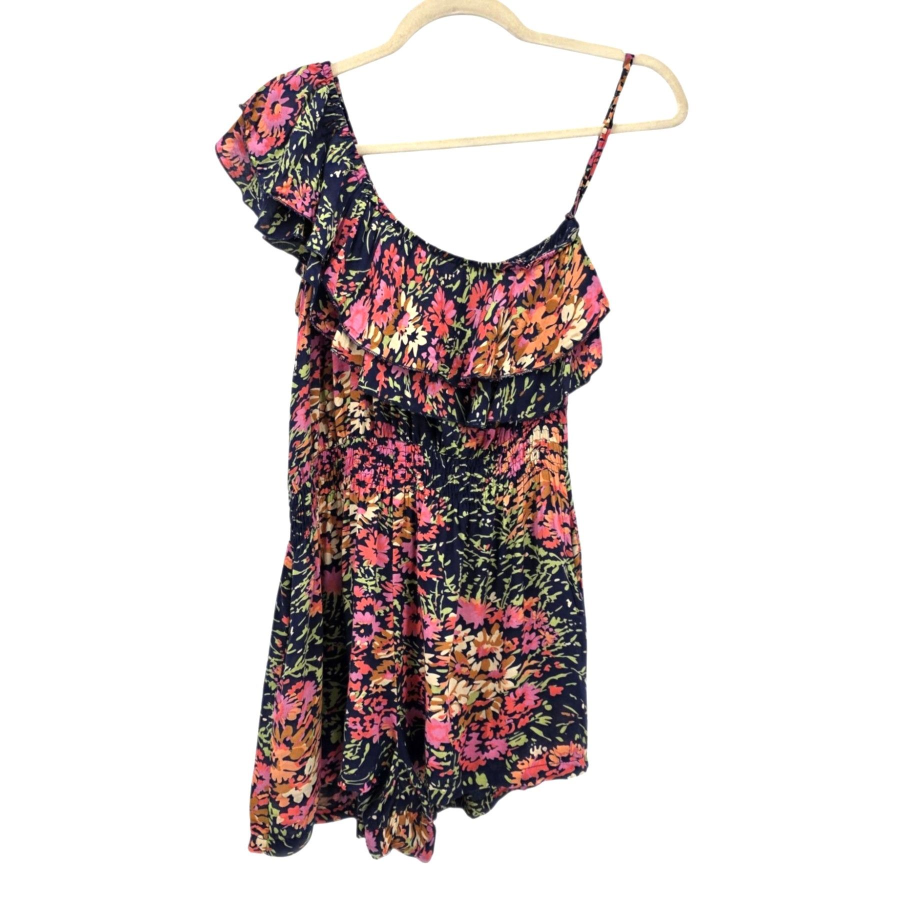 Other Vintage Wet Seal Womens Medium Romper One Shoulder Ruffle Mu Size M / US 6-8 / IT 42-44 - 9 Thumbnail