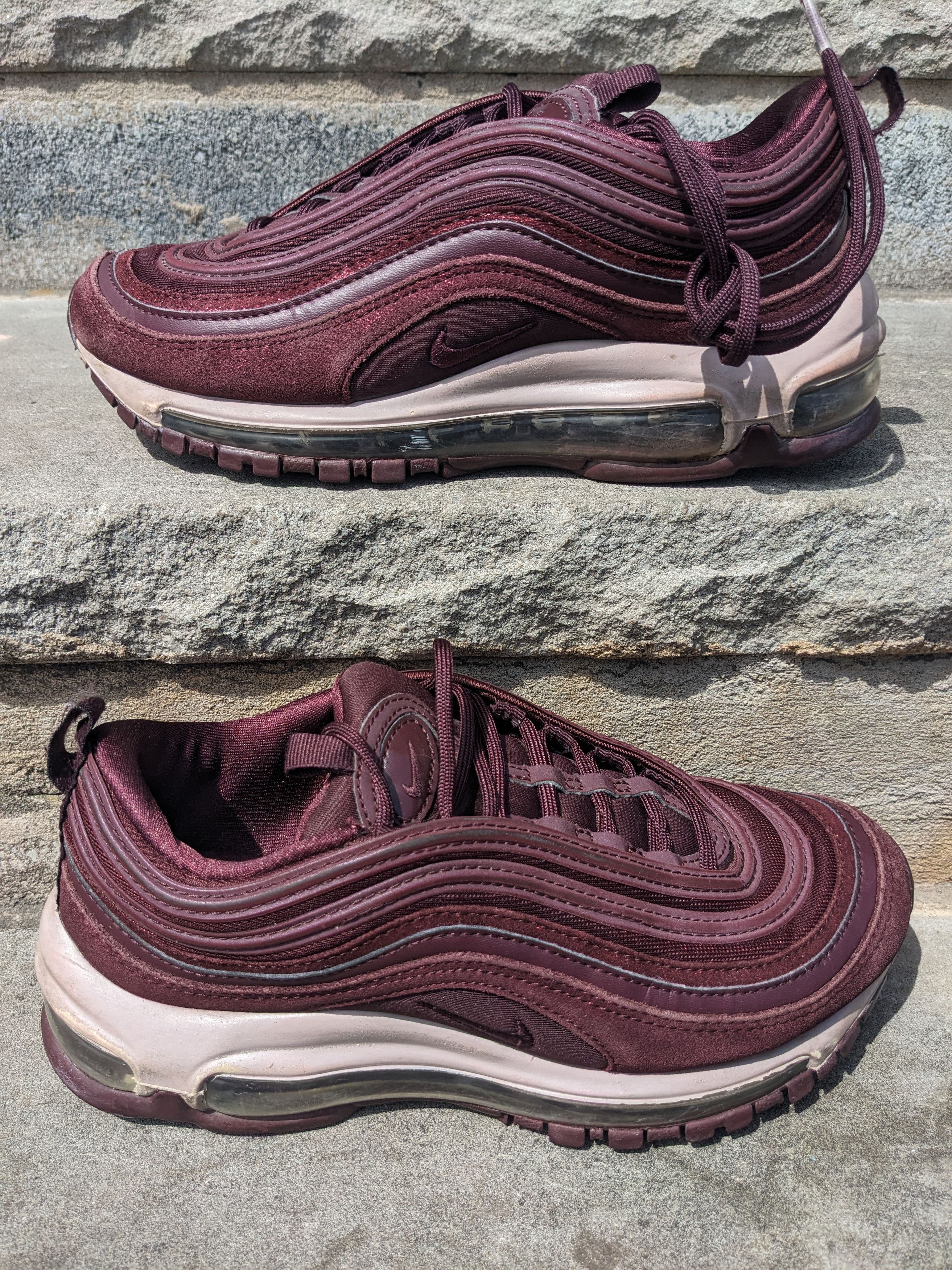 Designer × Nike Nike Air Max 97 Burgundy Crush Metallic Sneakers Size 6 Size US 6 / EU 39 - 2 Thumbnail