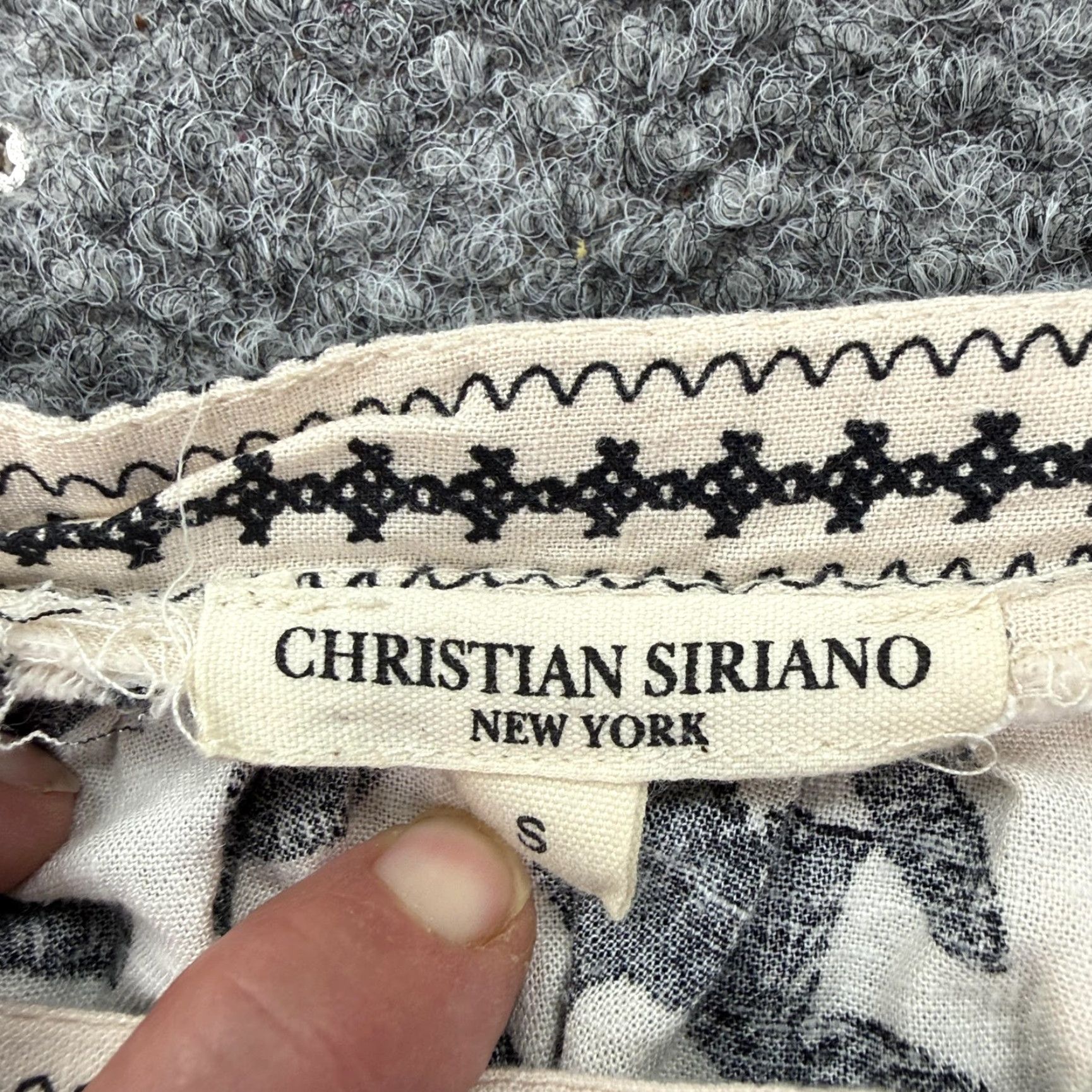 Christian Siriano Christian Siriano Shirt Womens Small White Linen Blend Boho Crop Top Size S / US 4 / IT 40 - 6 Thumbnail