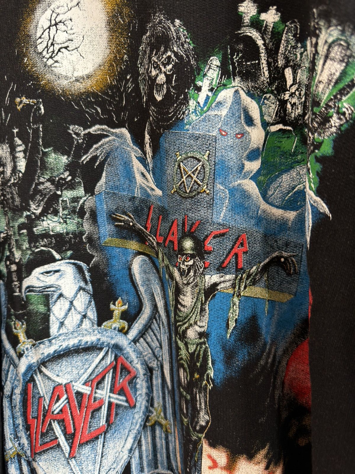 Slayer *RARE* 90s SLAYER METAL EMPIRE HOODIE EUROPE CROSS DEATH Size US L / EU 52-54 / 3 - 4 Thumbnail