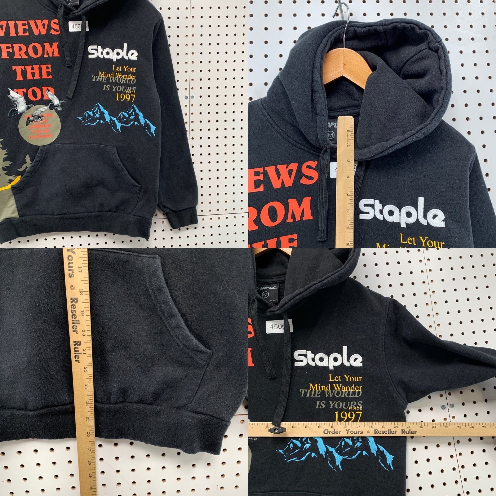 Vintage Staple Pigeon Sweatshirt Mens Medium Hoodie Black All Over Print Hip Hop Streetwear Size US M / EU 48-50 / 2 - 8 Thumbnail
