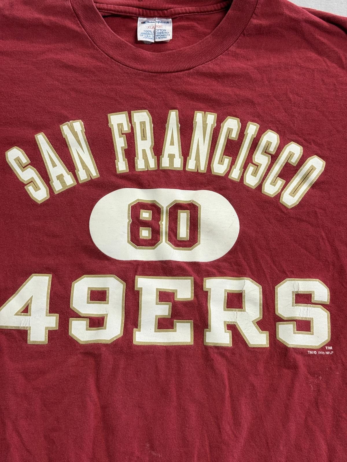 Champion Vintage San Francisco 49ers T-shirt #80 Jerry Rice Tee - XL Size US XL / EU 56 / 4 - 3 Thumbnail