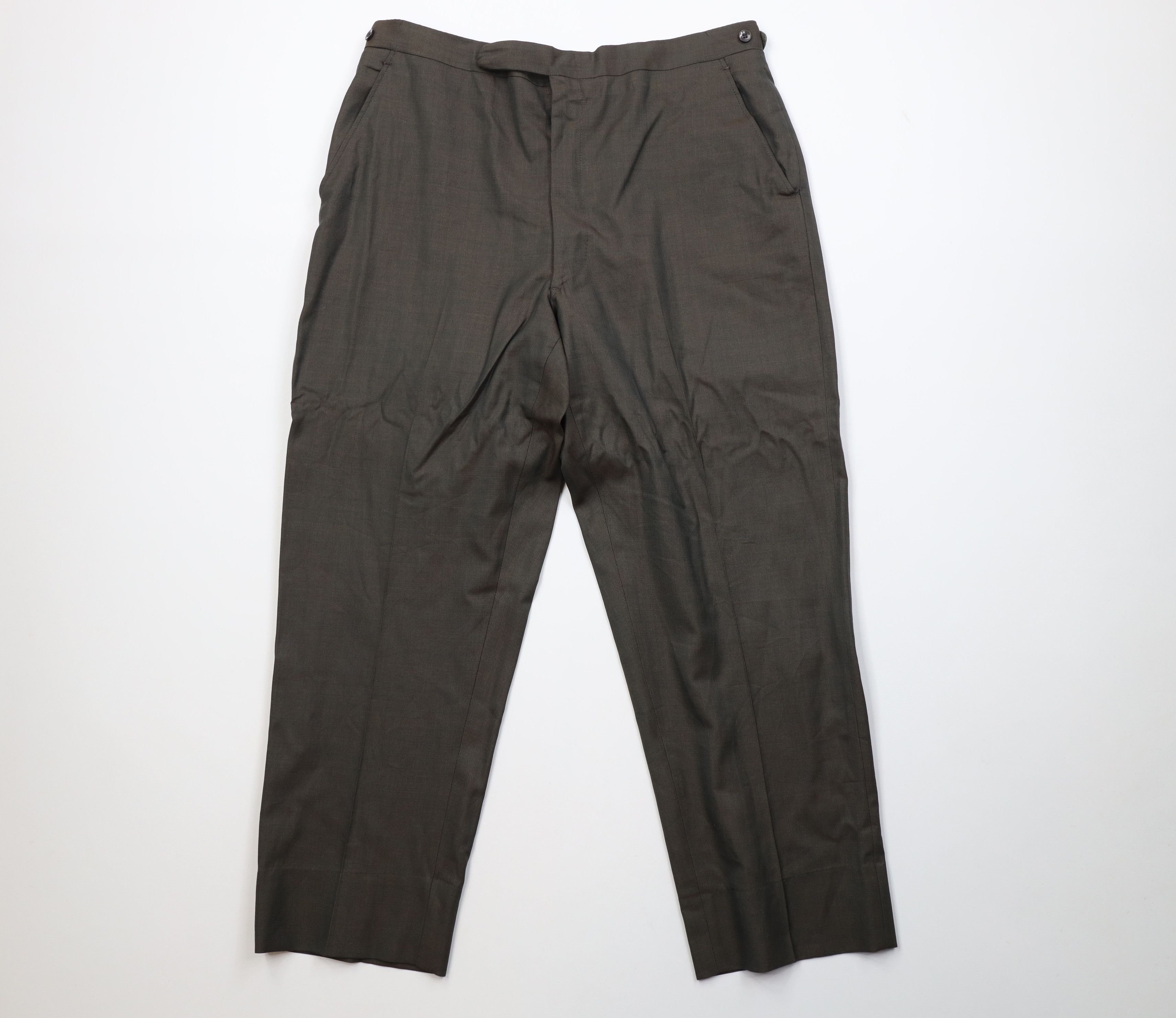 Vintage Vintage 50s Hollywood Regency Knit Chromatic Chino Pants Size US 34 / EU 50 - 1 Thumbnail