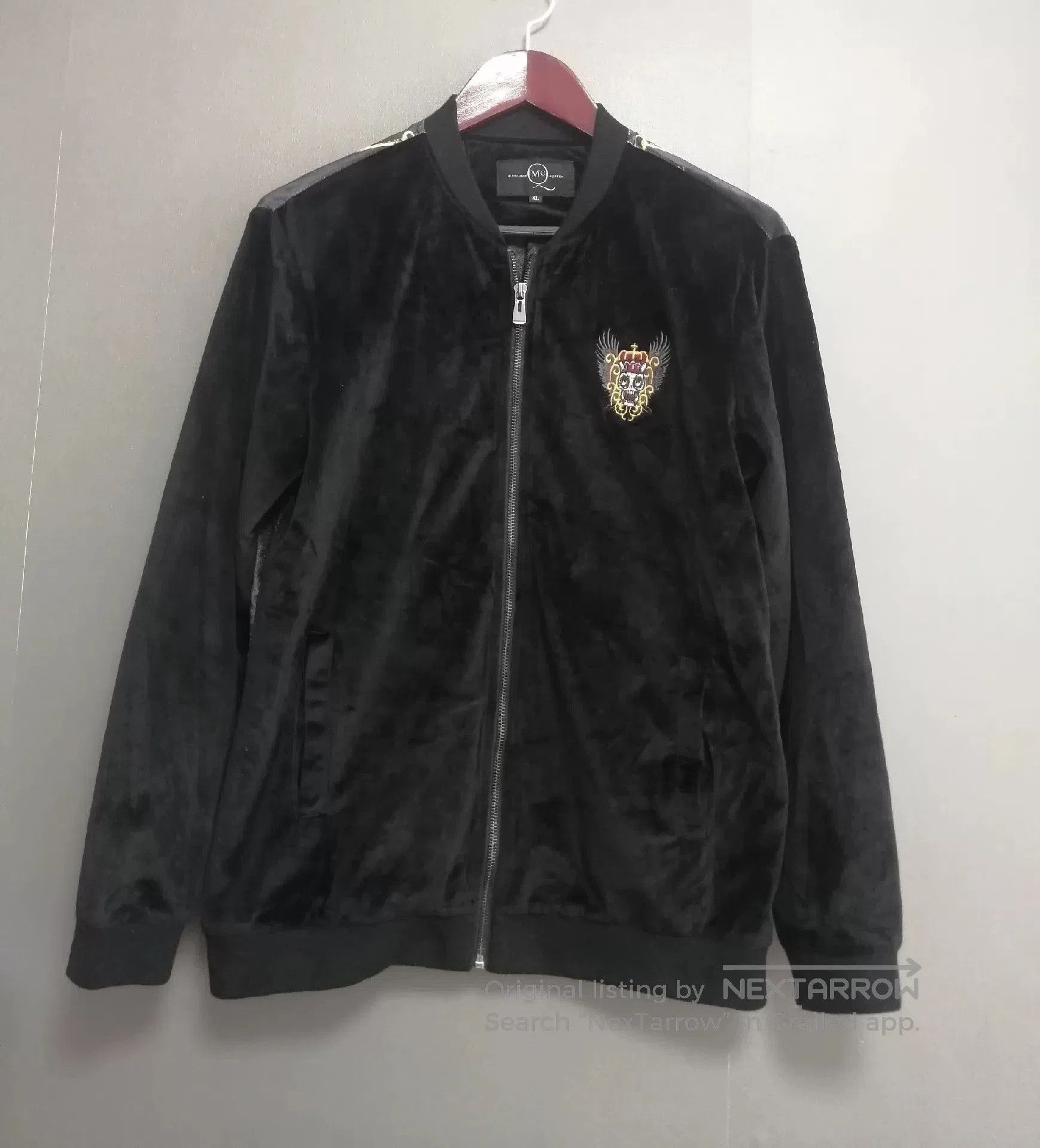 Alexander McQueen Alexander McQueen Velvet Baseball Jacket. Size US XL / EU 56 / 4 - 1 Thumbnail