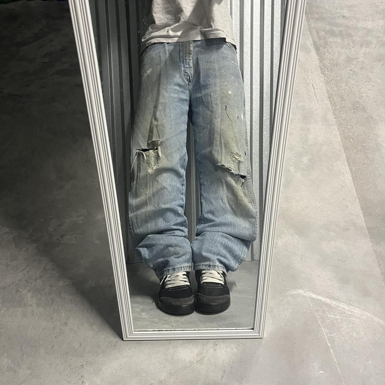 Japanese Brand × Vintage Distressed Light Wash Denim Jeans Size US 34 / EU 50 - 1 Thumbnail