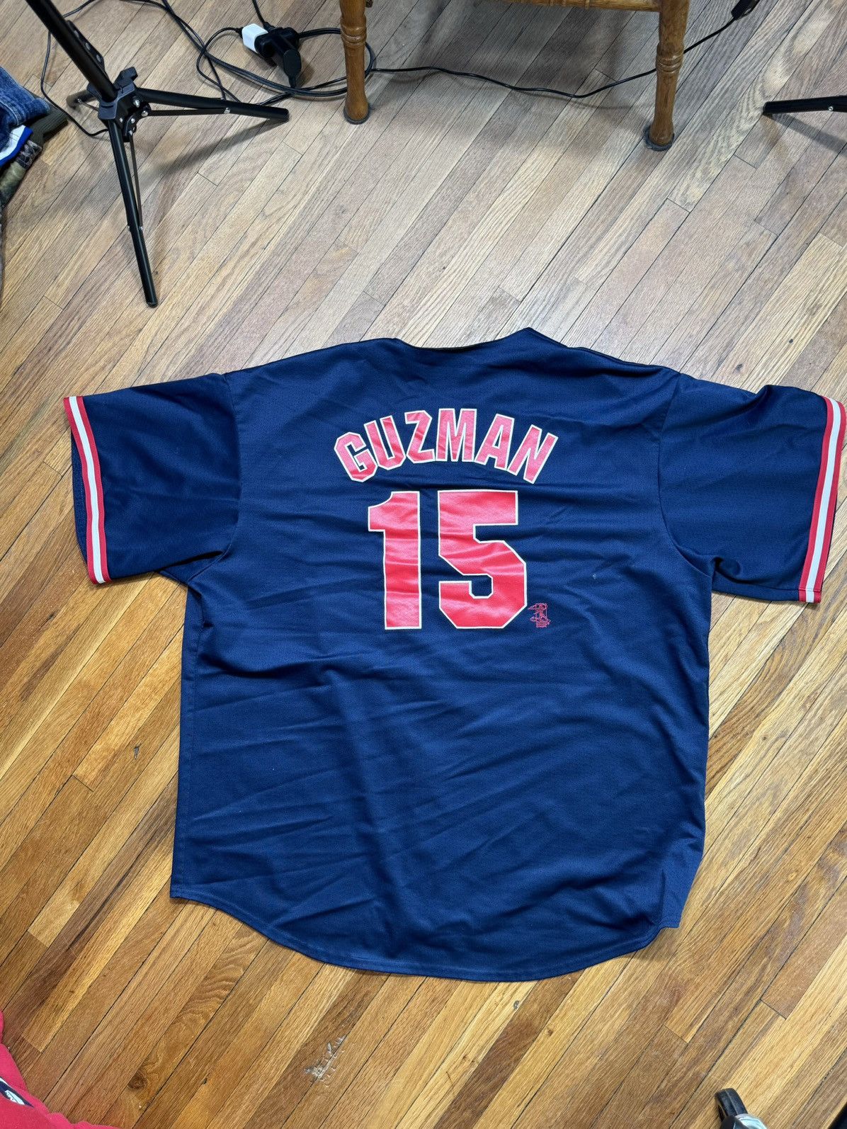 MLB × Vintage Christian Guzman #15 Minnesota Twins Majestic Blue Jersey Size US XXL / EU 58 / 5 - 2 Thumbnail