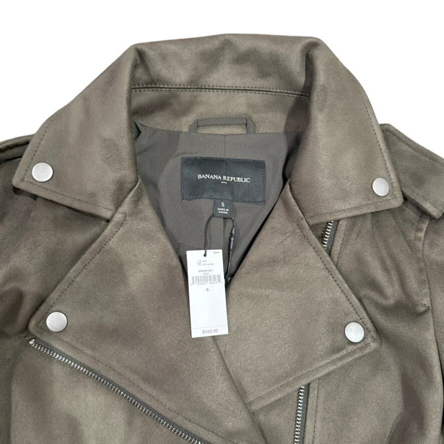 Banana Republic Banana Republic Faux Suede Moto Jacket in Brown, Size S Size S / US 4 / IT 40 - 5 Thumbnail