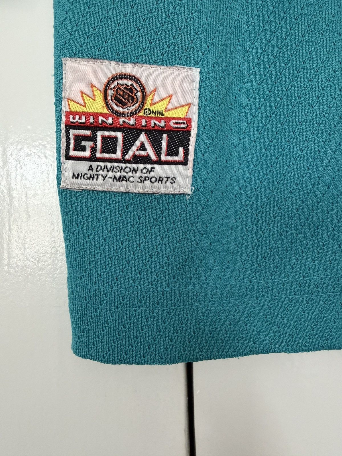 NHL SAN JOSE SHARKS WINNING GOAL JERSEY NOLAN NHL VINTAGE 90S Size US M / EU 48-50 / 2 - 4 Thumbnail