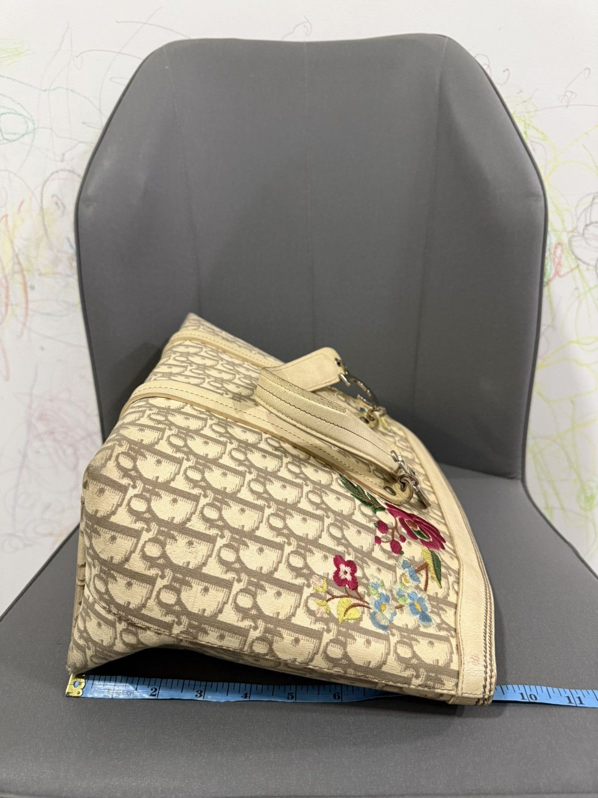 Christian Dior Monsieur Vintage Christian Dior Embroidery Floral Shoulder Tote Bag Size ONE SIZE - 18 Thumbnail