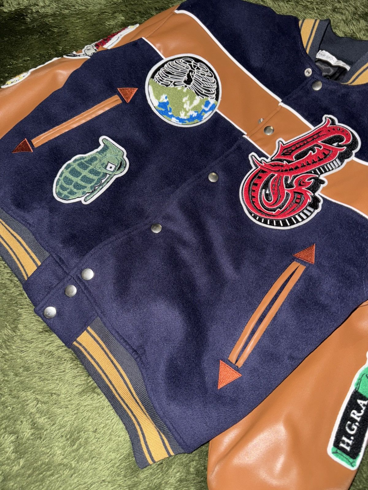Japanese Brand [1] High Gate Japan Patchwork Varsity Jacket Size US XL / EU 56 / 4 - 4 Thumbnail