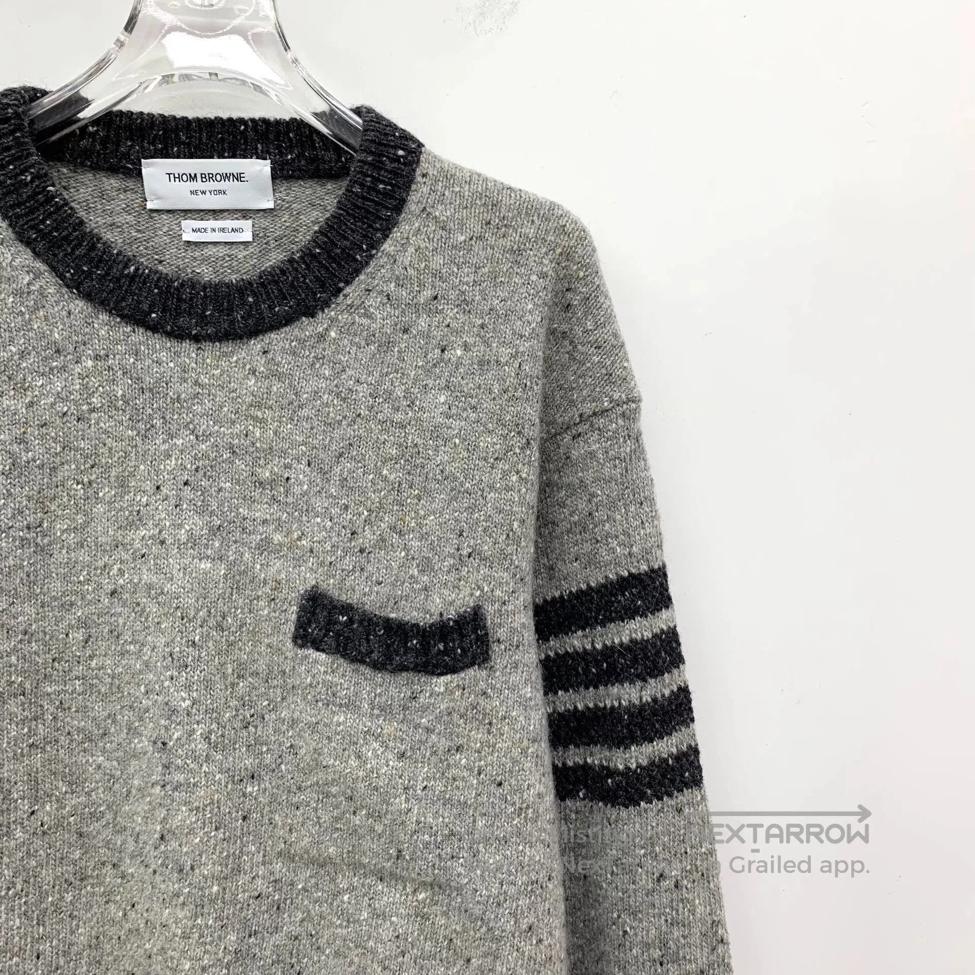 Thom Browne thom browne gray wool crewneck sweater. Size US M / EU 48-50 / 2 - 3 Thumbnail