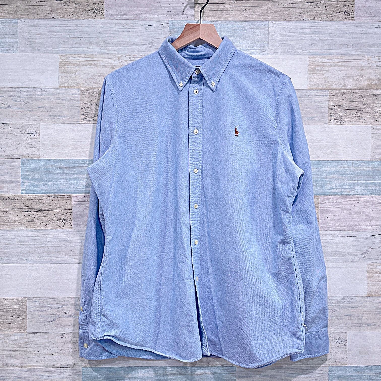 Ralph Lauren RALPH LAUREN Custom Fit Oxford Shirt Blue Mens XL Size US XL / EU 56 / 4 - 1 Thumbnail