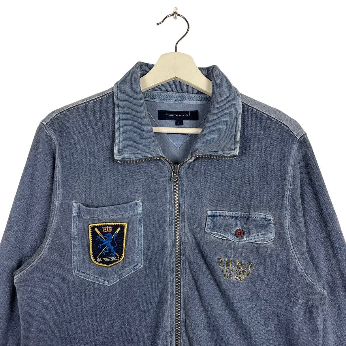 Tommy Hilfiger 🔥 TOMMY HILFIGER BLUE INDIGO SWEATER JACKET Size US M / EU 48-50 / 2 - 3 Thumbnail
