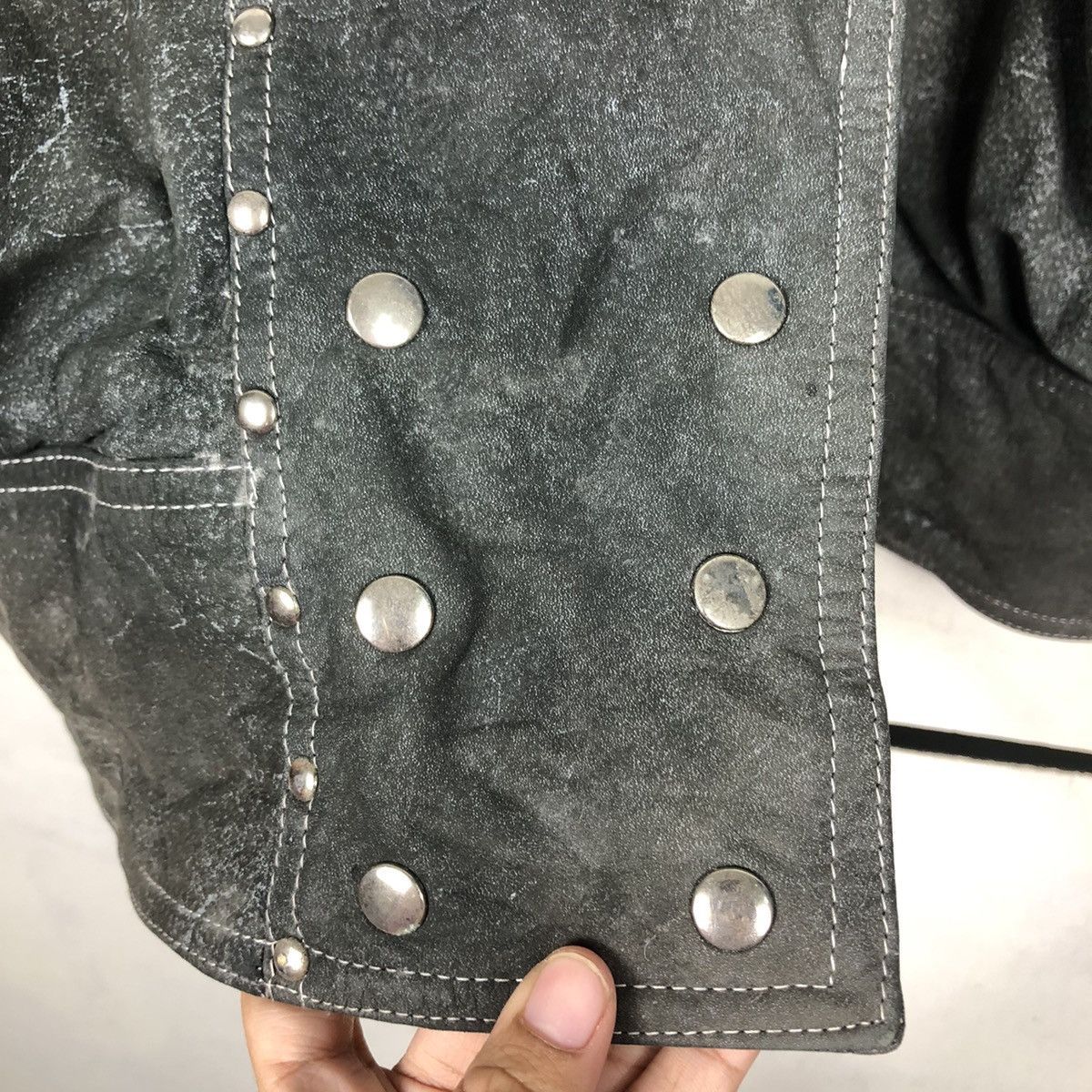 Japanese Brand 📌Vintage Leather Biker Jacket M.Mijayima Issey Miyake Size US M / EU 48-50 / 2 - 17 Thumbnail