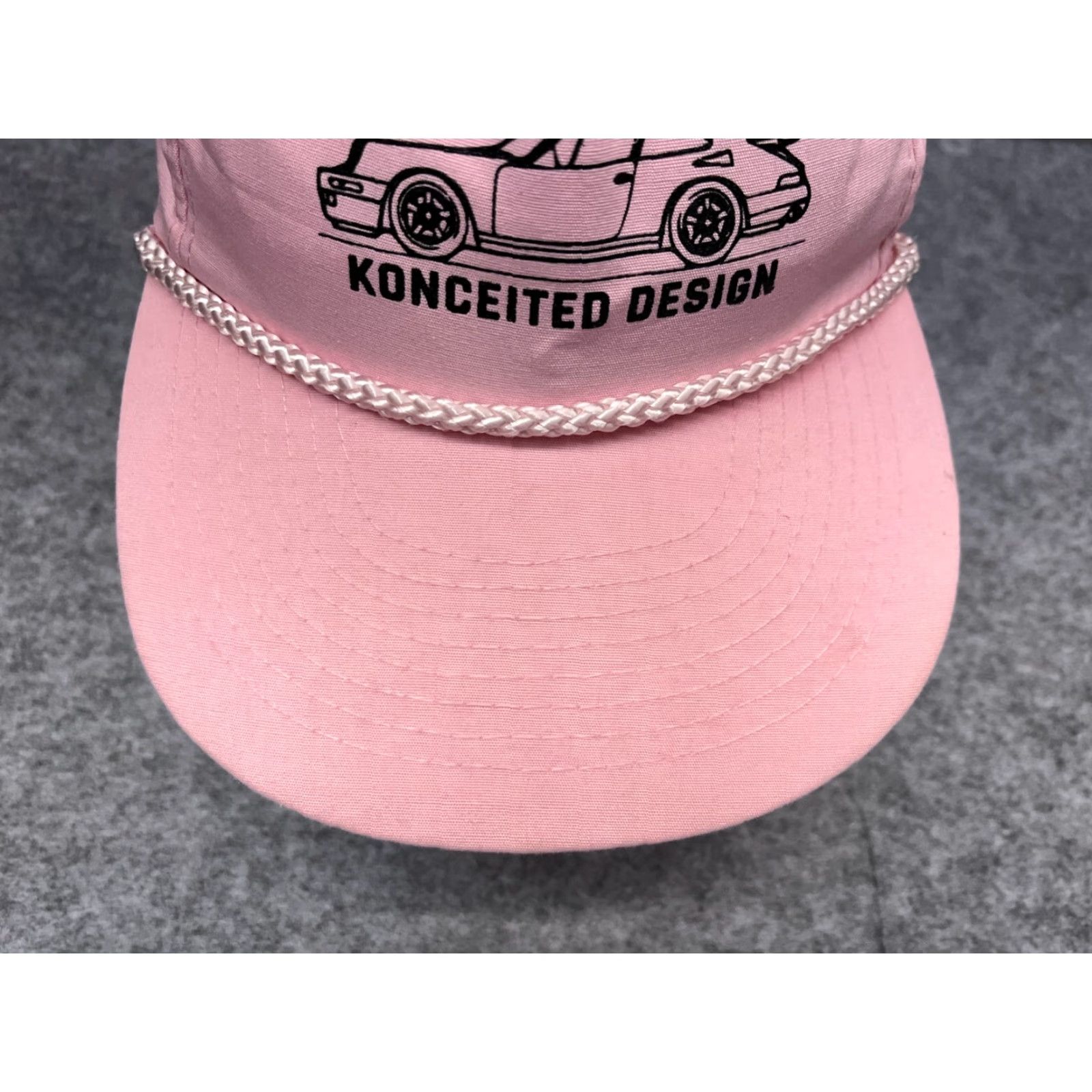 4SDESIGNS VINTAGE Konceited Designs Hat Cap Strap Back Adult One Size Pink Poly Rope 90s Size ONE SIZE - 3 Thumbnail