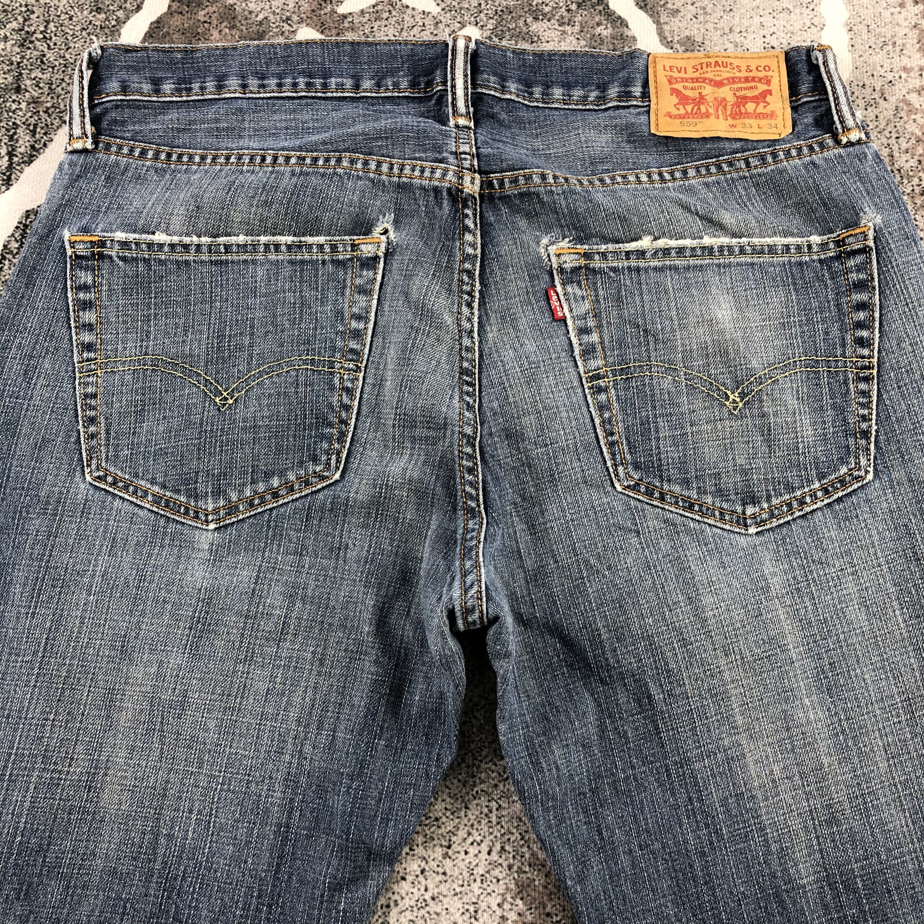 Levi's Vintage Levi's 559 Jeans Distressed Denim KJ998 Size US 33 - 4 Thumbnail