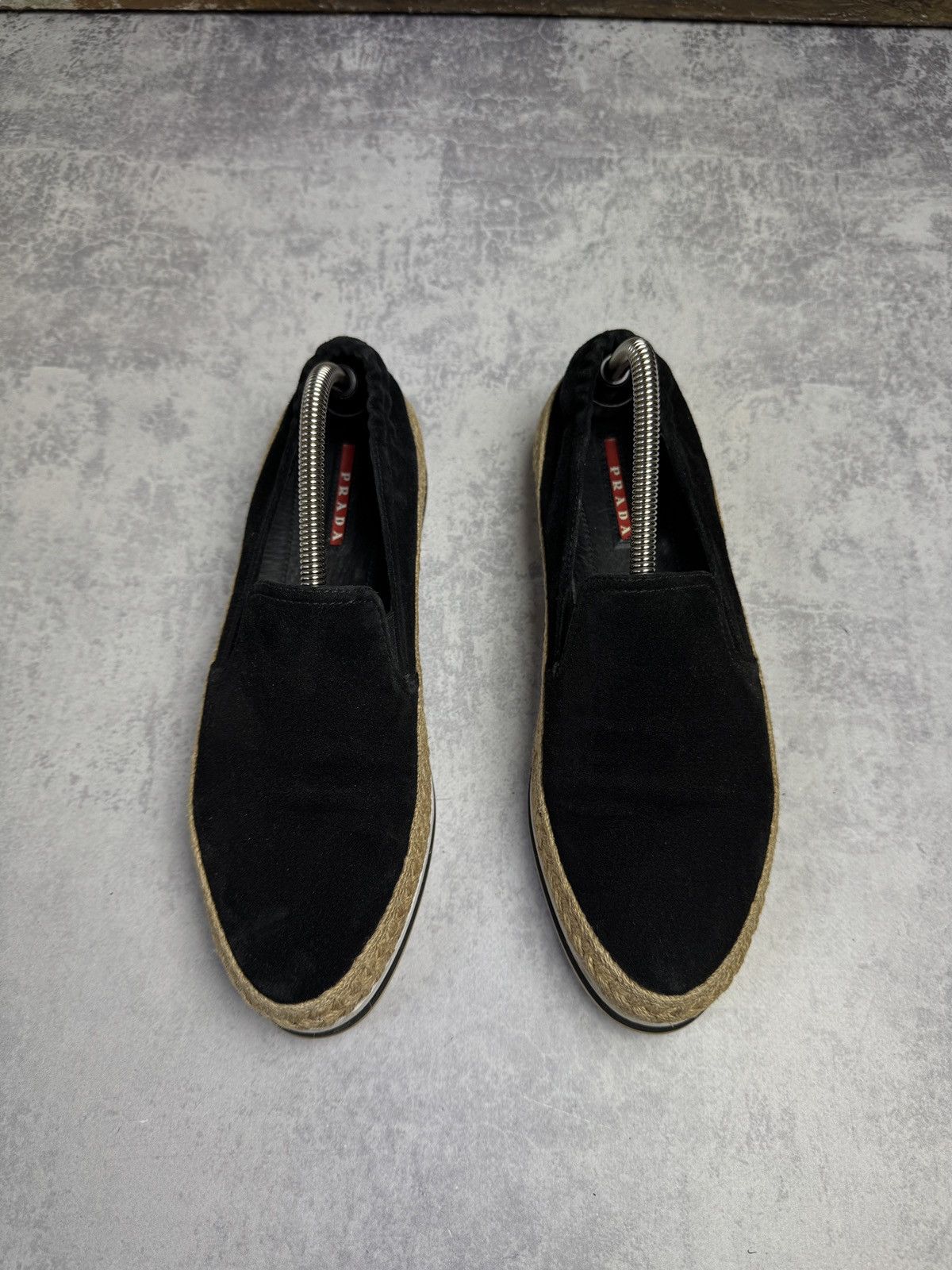 Prada Suede Leather Luxury Espadrilles Formal Loafers Shoes