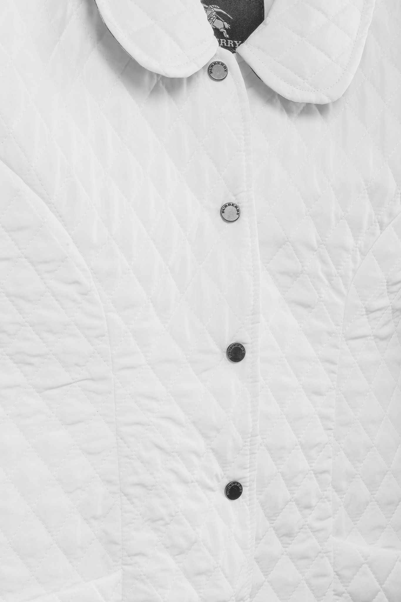 Burberry Burberry White Quilted Snap-Closure Peter Pan Collar Jacket Size XS / US 0-2 / IT 36-38 - 8 Thumbnail