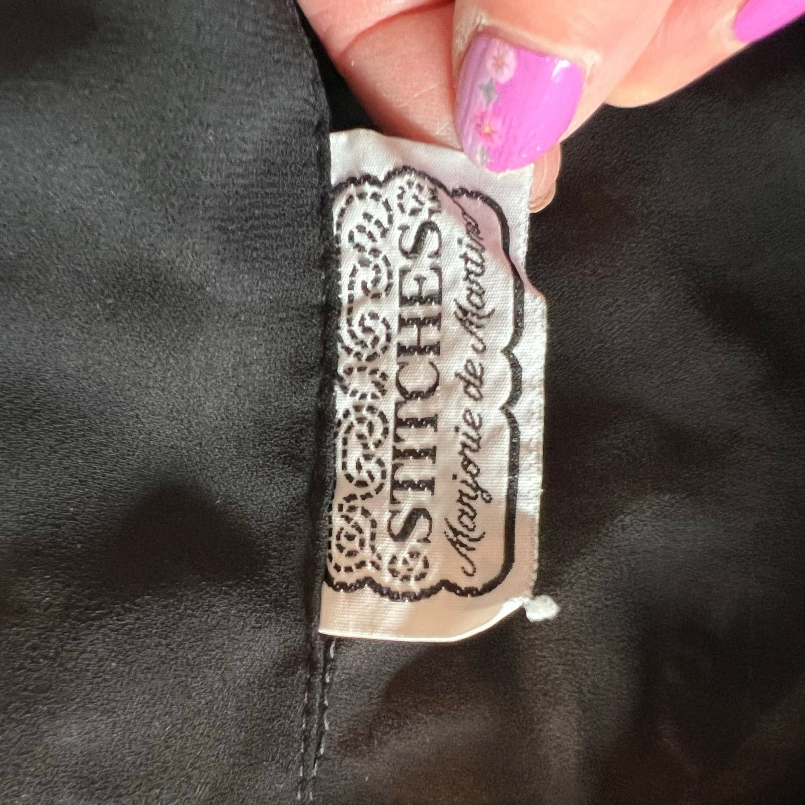 Other Stitches by Marjorie de Martino 80’s black blouse size 9 Size L / US 10 / IT 46 - 5 Thumbnail