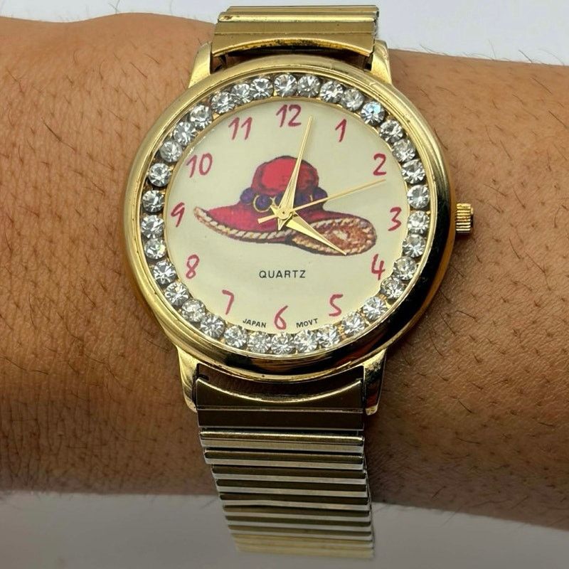 Other 90s Gold & Red Sun Hat Watch Size ONE SIZE - 1 Thumbnail