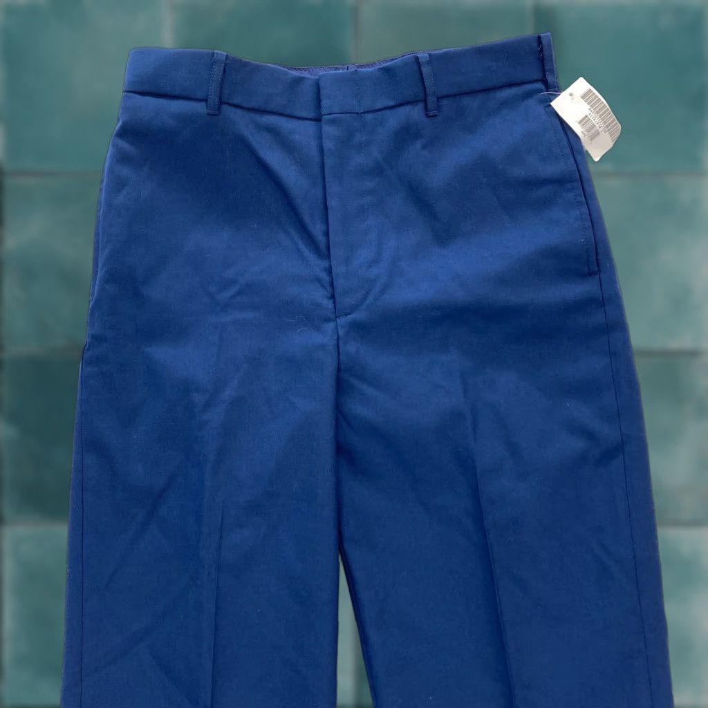 Vintage DSCP US Navy Dress Pants Mens 31 Blue Wool Blend Straight Leg Military Army NWT Size US 31 - 1 Thumbnail