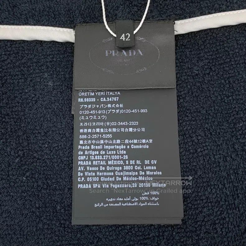 Prada Prada 22 black triangle logo cotton towel casual skirt Size 27" / US 4 / IT 40 - 7 Thumbnail