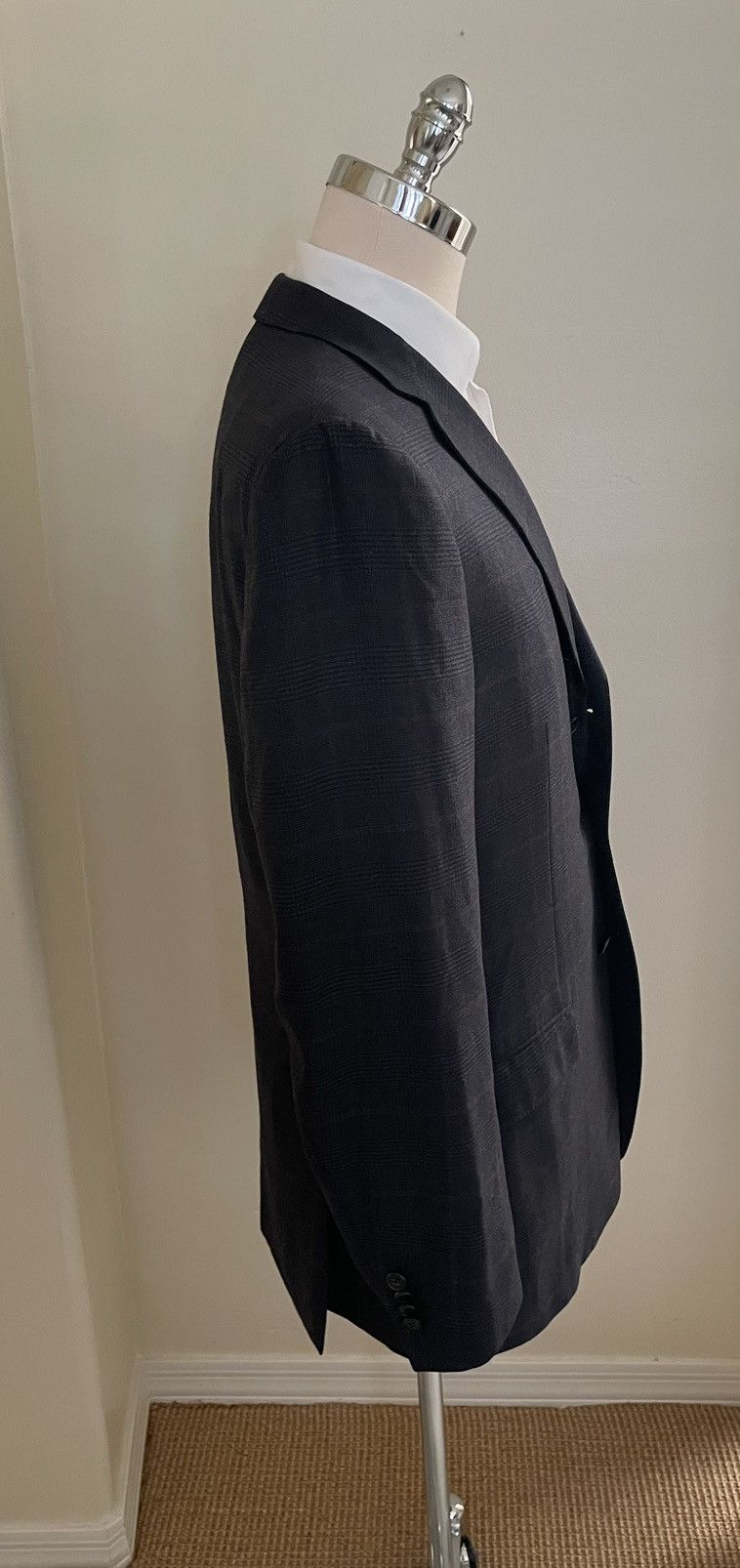 Ermenegildo Zegna 15milmil15 Wool Check Sport Coat Size 44R - 3 Thumbnail