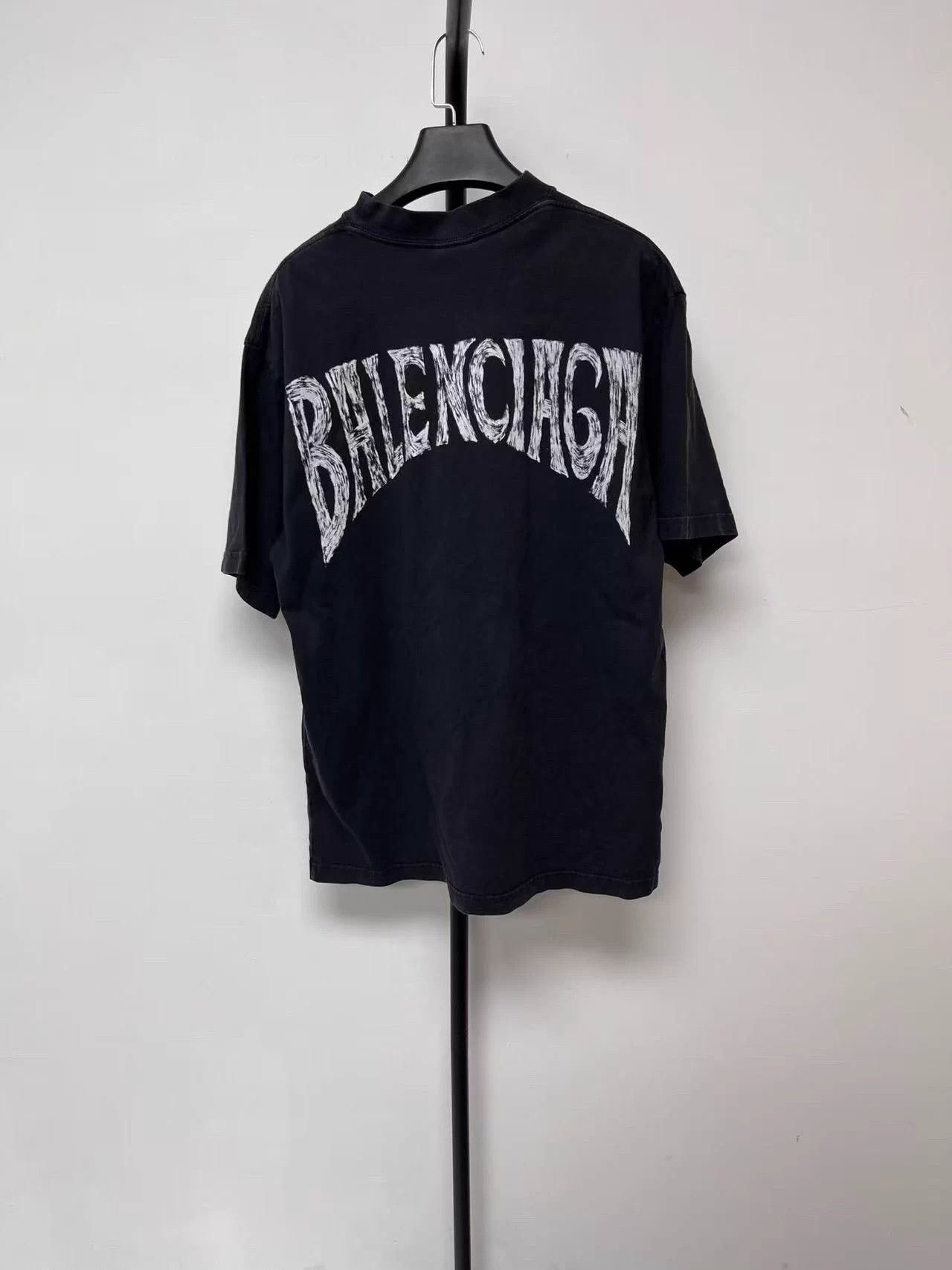 Balenciaga Balenciaga Arch Logo Print Men's Black XXS Tee Size US XXS / EU 40 - 2 Thumbnail
