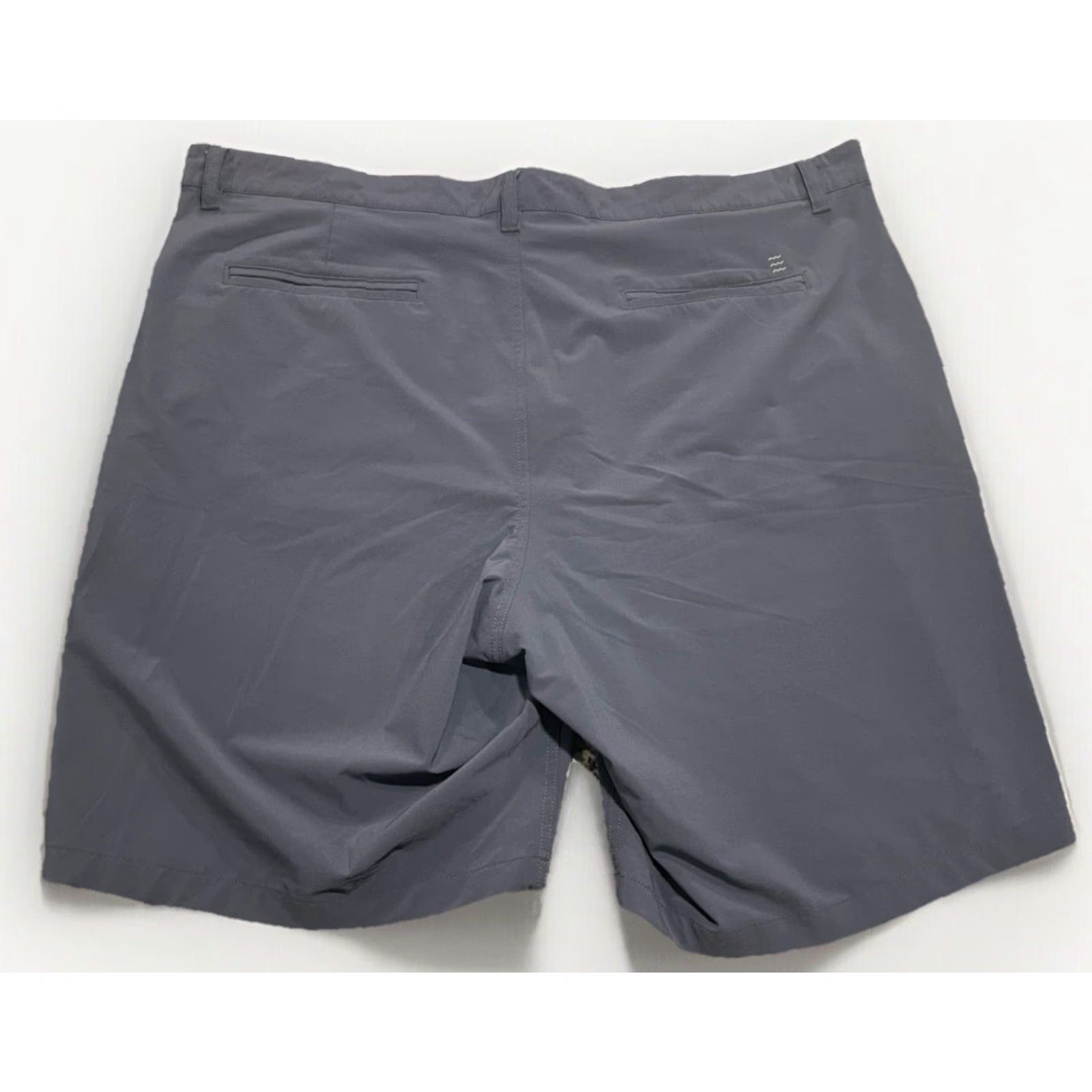 Vintage Free Fly Shorts Mens 42 Grayish Blue Chino 9" Inseam Stretch Polyester Spandex Hybrid II Performance Mens Size US 42 / EU 58 - 5 Thumbnail